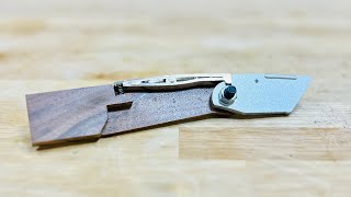 A peek into the internal structure of a folding cutter while making a walnut body / Woodworking DIY