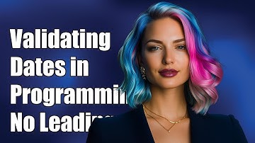 Validating Dates in Programming: No Leading Zeros for Day and Month