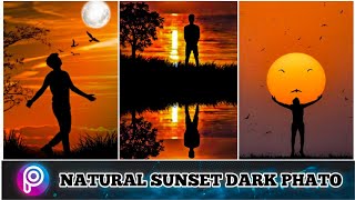 Natural Sunset Dark Photo PicsArt Editing Tutorial-@SMSUNILEDITOR