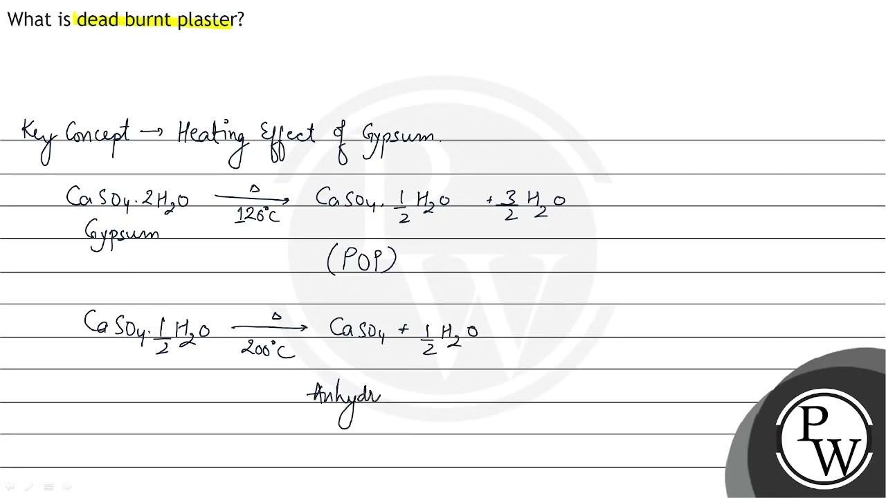 What is dead burnt plaster?