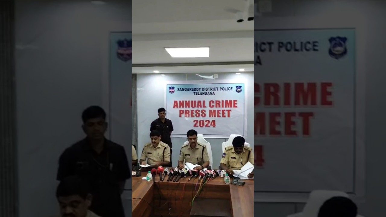 Sangareddy District 2024 Annual crime press meet held at SP office Sangareddy
