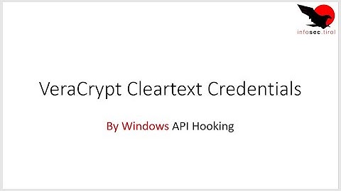 VeraCrypt Cleartext Credentials by Win32 API Hooking