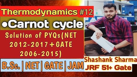Carnot cycle|Solution of previous year question csir net & Gate|B.Sc.|NET|Gate|Jam