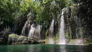 Meditation sound . | relaxing sound with a beautiful water fall