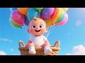 Baby Rainbow Balloon Ride | Colorful Adventure Song for Kids | Fun Nursery Rhyme