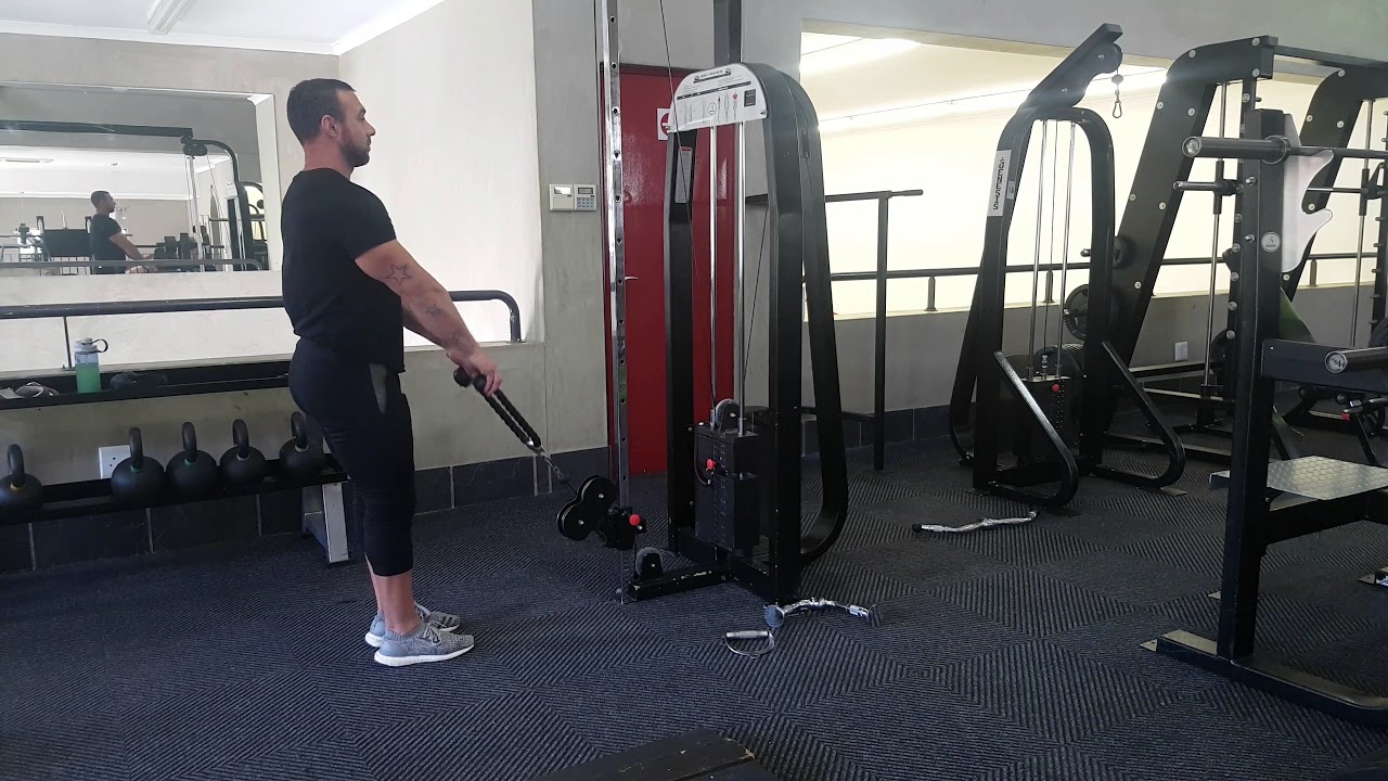 Low pulley Rope upright rows YouTube