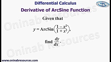 Derivative of ArcSine Function