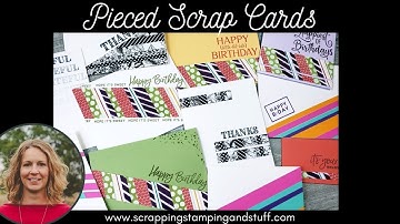 Use Up Those Paper Scraps With These Fun & Simple Pieced Scrap Cards