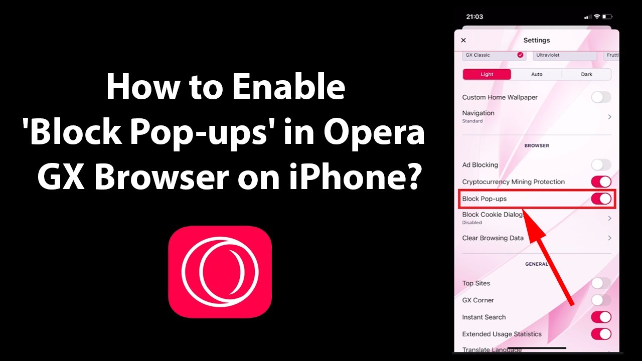 Sin cabeza Síguenos Reverberación How to Enable 'Block Pop-ups' in Opera GX Browser on iPhone? - YouTube
