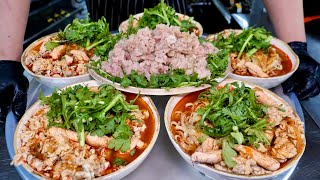 Spicy Fish Roe Noodles Cooking (korean Kalguksu) korean street food