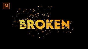#illustrator  Broken Text Effect in Illustrator | Illustrator Tips and Tricks