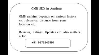 GMB SEO in Amritsar