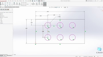 SolidWorks Tutorial for Beginners #37 - How to Create Linear and Circular Sketch Pattern