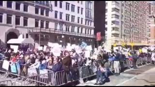 Daniel Kebede, speech outside Trump Tower