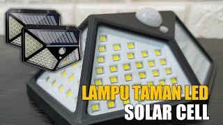 🔴 Unboxing Lampu taman LED solar Cell murah | cahaya super terang, tanpa kabel tenaga surya