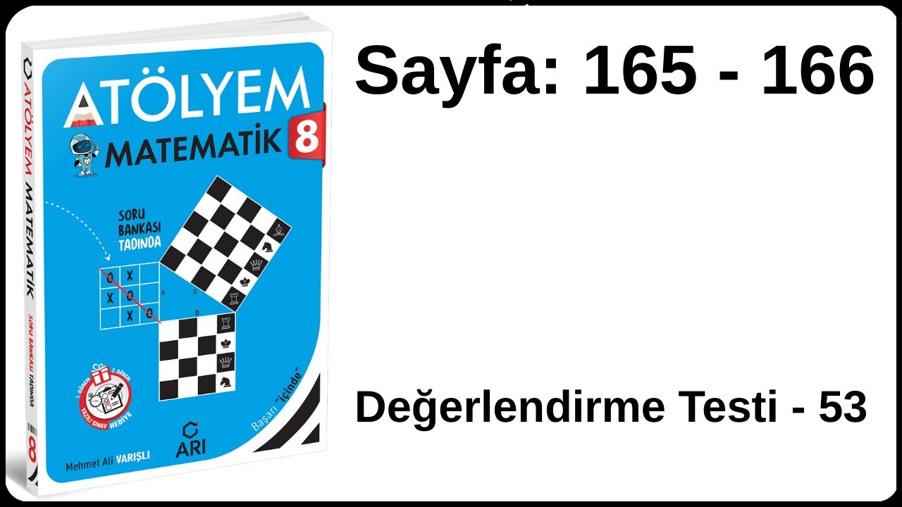 8.SINIF ATÖLYEM l SAYFA 165 - 166 l DEĞERLENDİRME TESTİ - 53 l ARI YAYINLARI