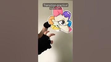 Practicing transitions! :] [#paperdragon #dragonpuppet #art #drawing #dandysworld #trend #fyp]