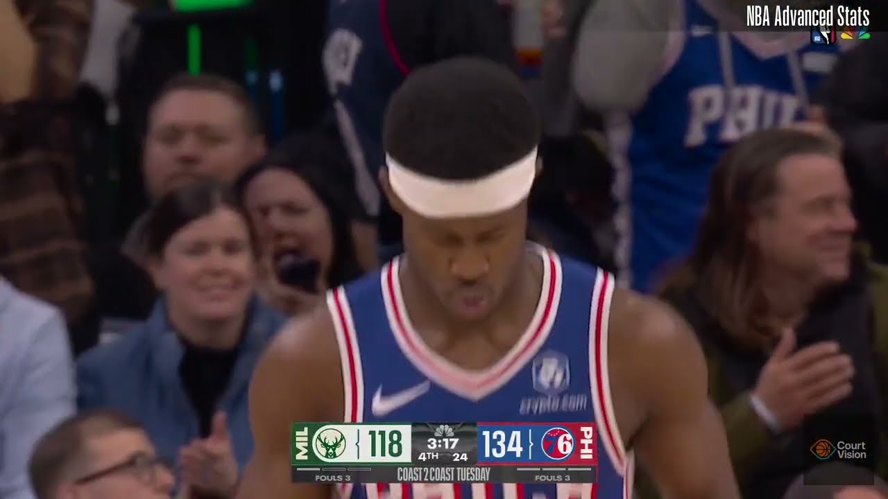 VJ Edgecombe - 12 Points, 7 Assists, 8 Rebounds vs Bucks - 2025-26 Regular Season