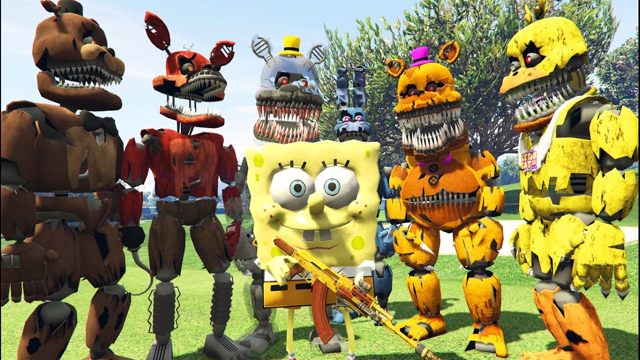 GTA 5 Mods NIGHTMARE ANIMATRONICS MOD (GTA 5 Five Nights At