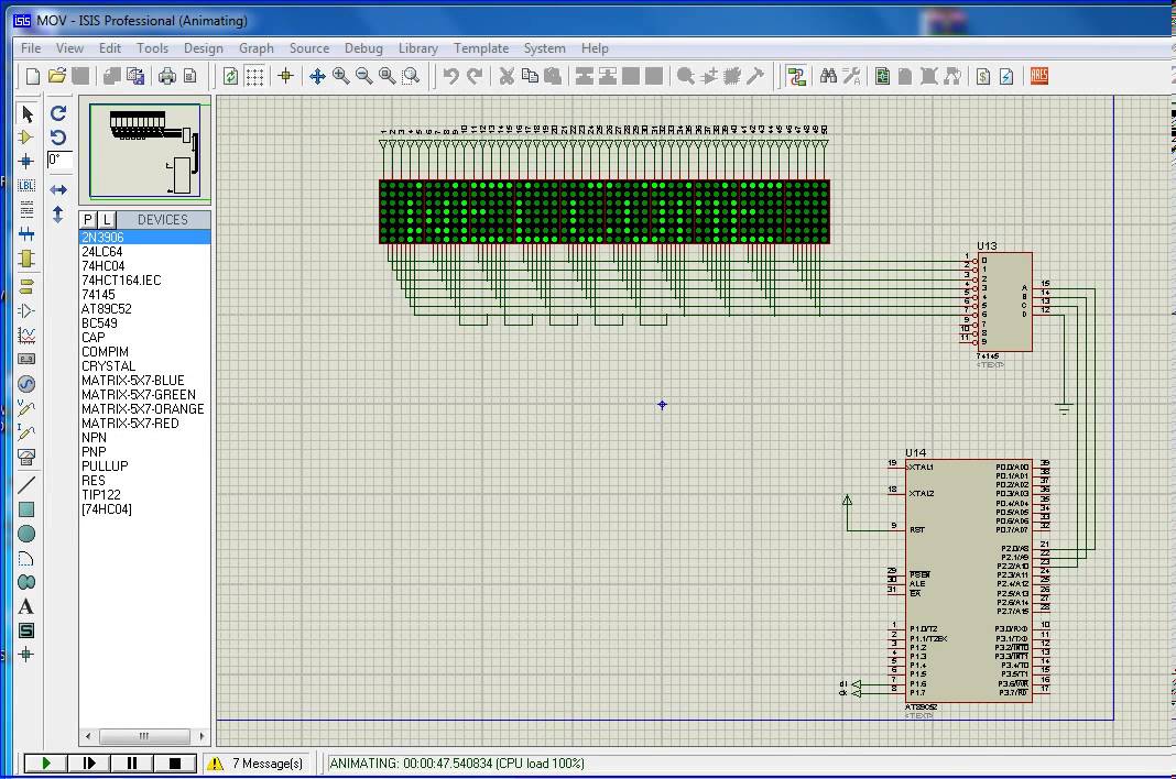 5X 7 MOVING MESSAGE DISPLAY