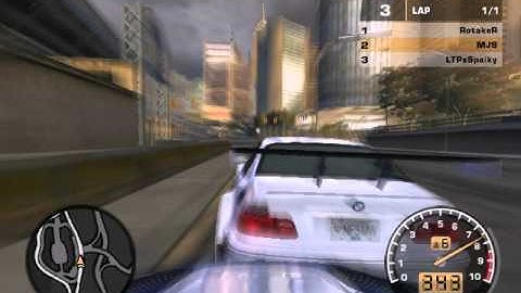 NFSMW City Perimeter Online BMW No N2O 1st Lap 1:32.07 v 1:32.05 by MJS + Rotaker