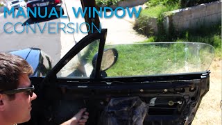 Sports Performance Retro Miata Power to Manual Window Conversion