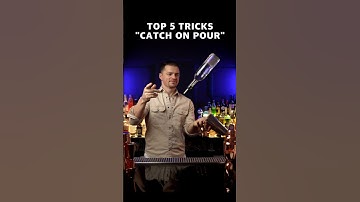 flair tricks TOP 5 TRICKS "CATCH ON POUR" 1 bottle & 1 shaker #flairbartending #bartender #bartricks