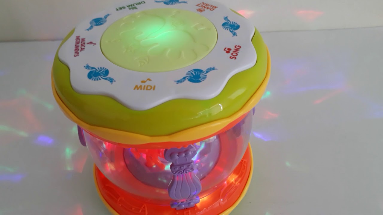 Baby Carousel Drum Music Lightshow with 5 Function Modes