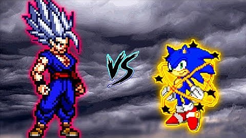 Monarch Gohan Beast V3 VS Sonic Chaos V3 RN (all form) in Mugen