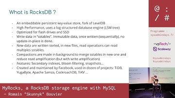 MyRocks, a RocksDB storage engine with MySQL - SysadminDays #9