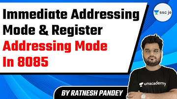 Immediate Addressing Mode & RegisterAddressing Mode in 8085 by Ratnesh Sir