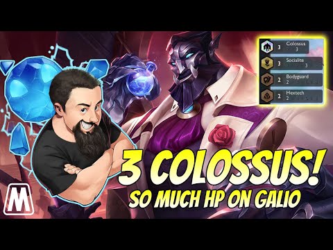 3 Colossus - So much HP on Galio | TFT Neon Nights | Teamfight Tactics