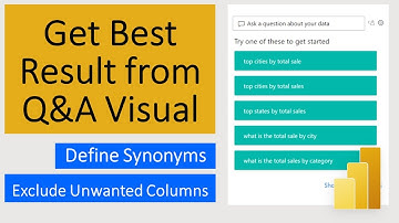 Get Best Result from Q&A Visual in Power BI
