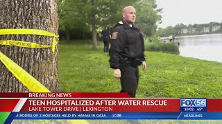 Teen in critical condition after being pulled from Lexington reservoir
