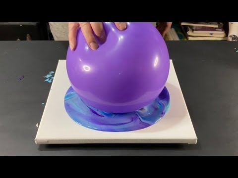 Acrylic Pouring with a Balloon | The Flip, Smash, and Tilt Fluid Art ...