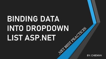 Binding Data Into DropDownList Asp.Net C# | .Net Best Practices