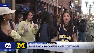 Michigan fans flock to campus ahead of tip-off