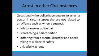 Police Powers of arrest [OLD VIDEO]