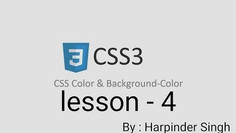 CSS Color & Background Color Tutorial in Hindi language