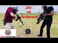 308 vs 50 Beowulf - penetration test.