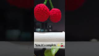 Cute Cherry Keychain 🍒 | Easy Beginner Crochet Pattern #shorts #youtubeshorts #manchalknotsandnotes