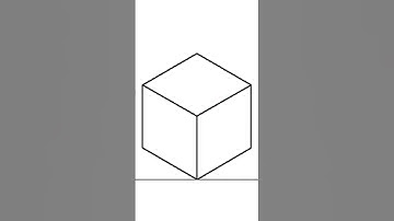 Cube Construction in Isomertric Projection #cube #isometric #engineeringdrawing #caed