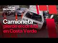Camioneta pierde el control en Costa Verde y deja un herido