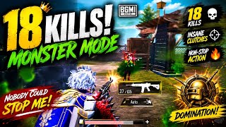 18 KILLS MONSTROUS GAMEPLAY 😈🔥 | BGMI Insane Clutch & Domination