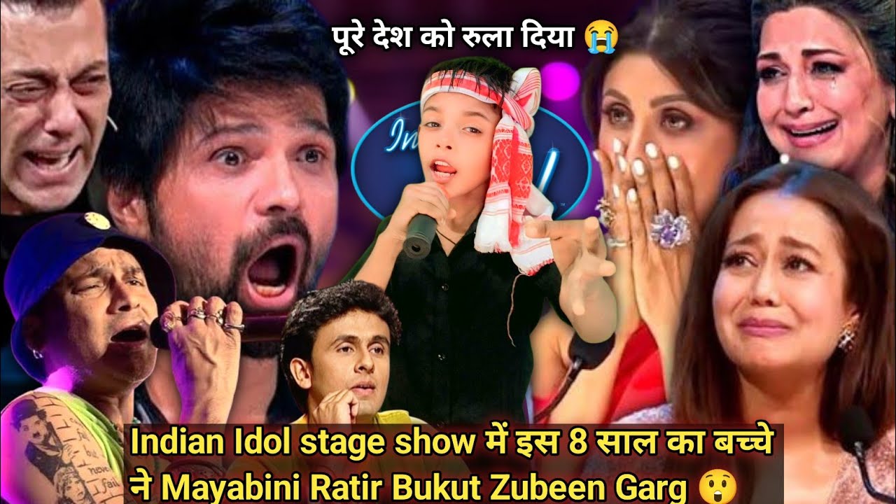 Indian Idol stage show में  इस  8 बच्चों ने Mayabini Ratir Bukut गाना गाया सभी को रुला दिया 😭 | idol