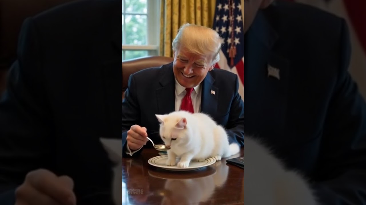 Trump Tries to Spoon-Feed His Cat Medicine! 😂🐱💊