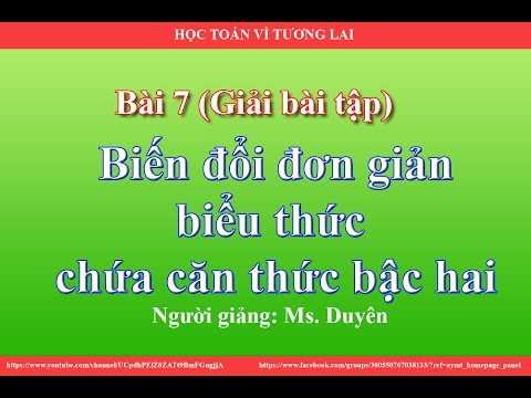 Video [Học toán lớp 9]-giải bài tập 50;51;52 SGK-bài 7-Biến... - YouTube