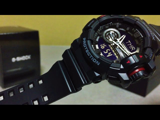 G-Shock GA-400-1BJF Rotary basic black (unboxing) - YouTube