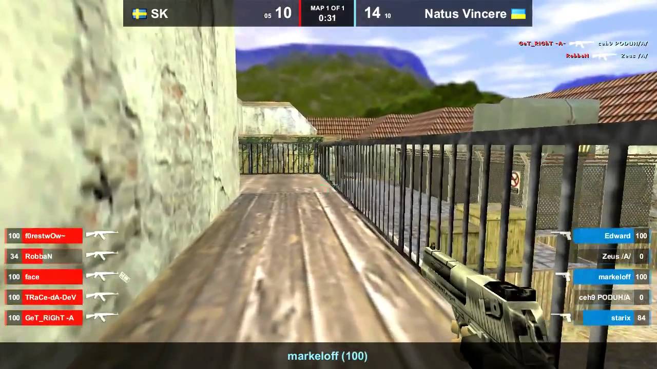 CS 1.6: IEM 6 WC group A SK vs Na`Vi markeloff double shot de_inferno