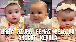 BABY AZURA GEMAS BELAJAR TENGKURAP ANGKAT KEPALA #attahalilintar #aurelhermansyah #azuraatta